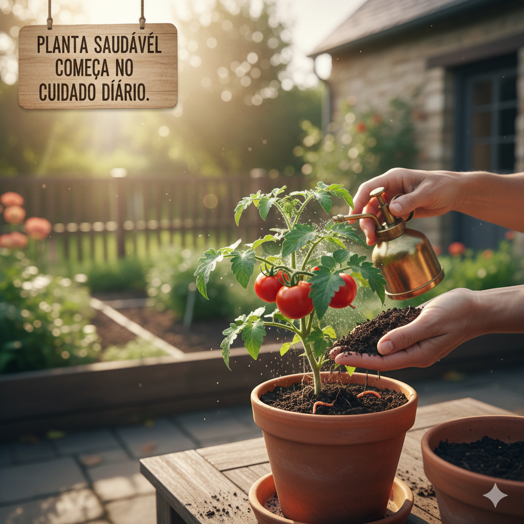 Planta saudável começa no cuidado diário
