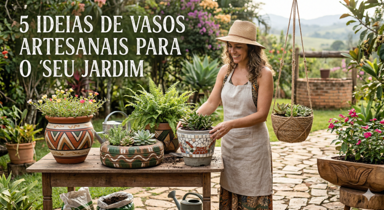 5 ideias de vasos artesanais para o seu jardim