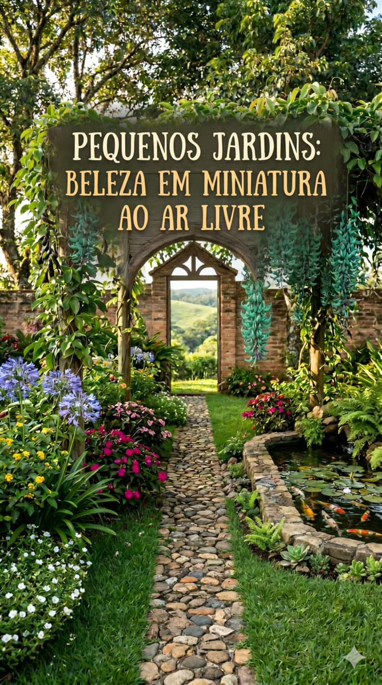 Pequenos Jardins: Beleza em Miniatura ao Ar Livre